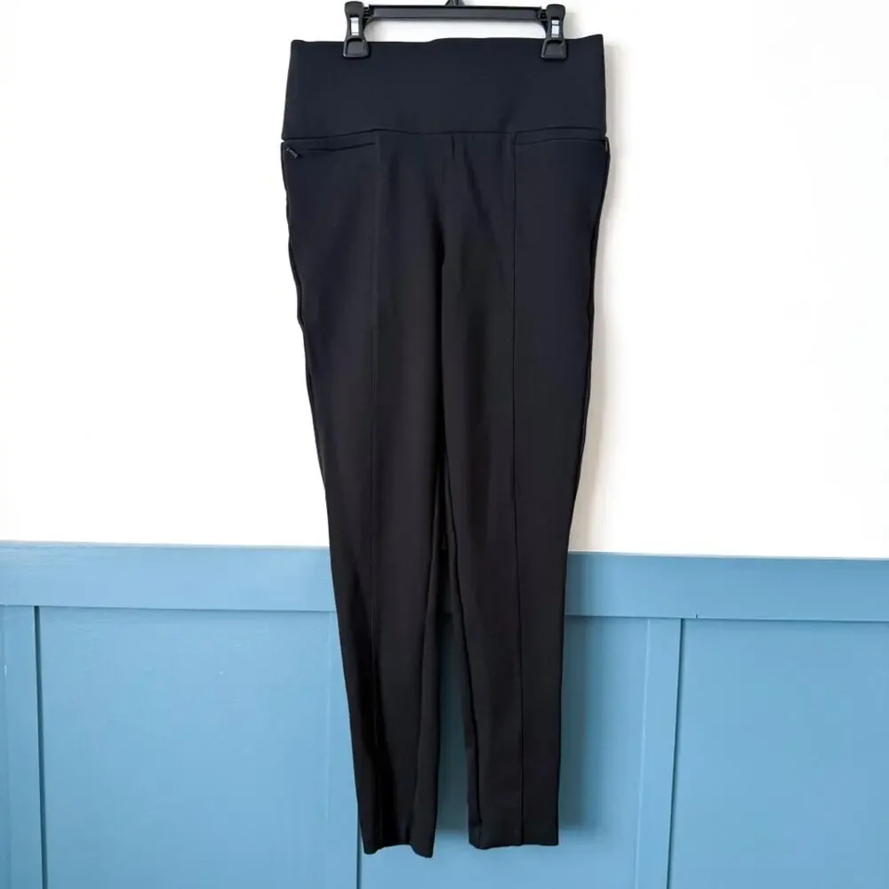 Betabrand SMALL Power Down Skinny Pants Black High Rise Pull-On - Picture 3 of 6